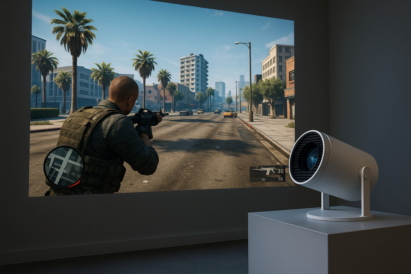 ProMini 4K Smart Projector – Compact Home & Outdoor Cinema